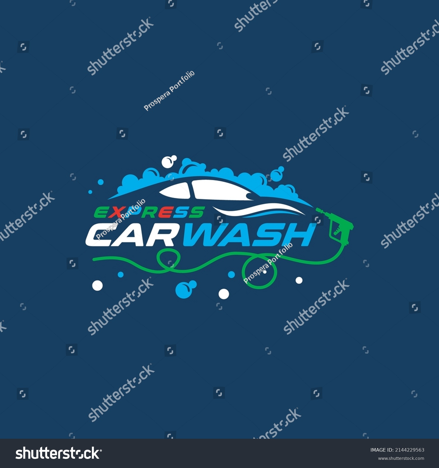 Express Car Wash Logo Design Template Stock Vector (Royalty Free ...