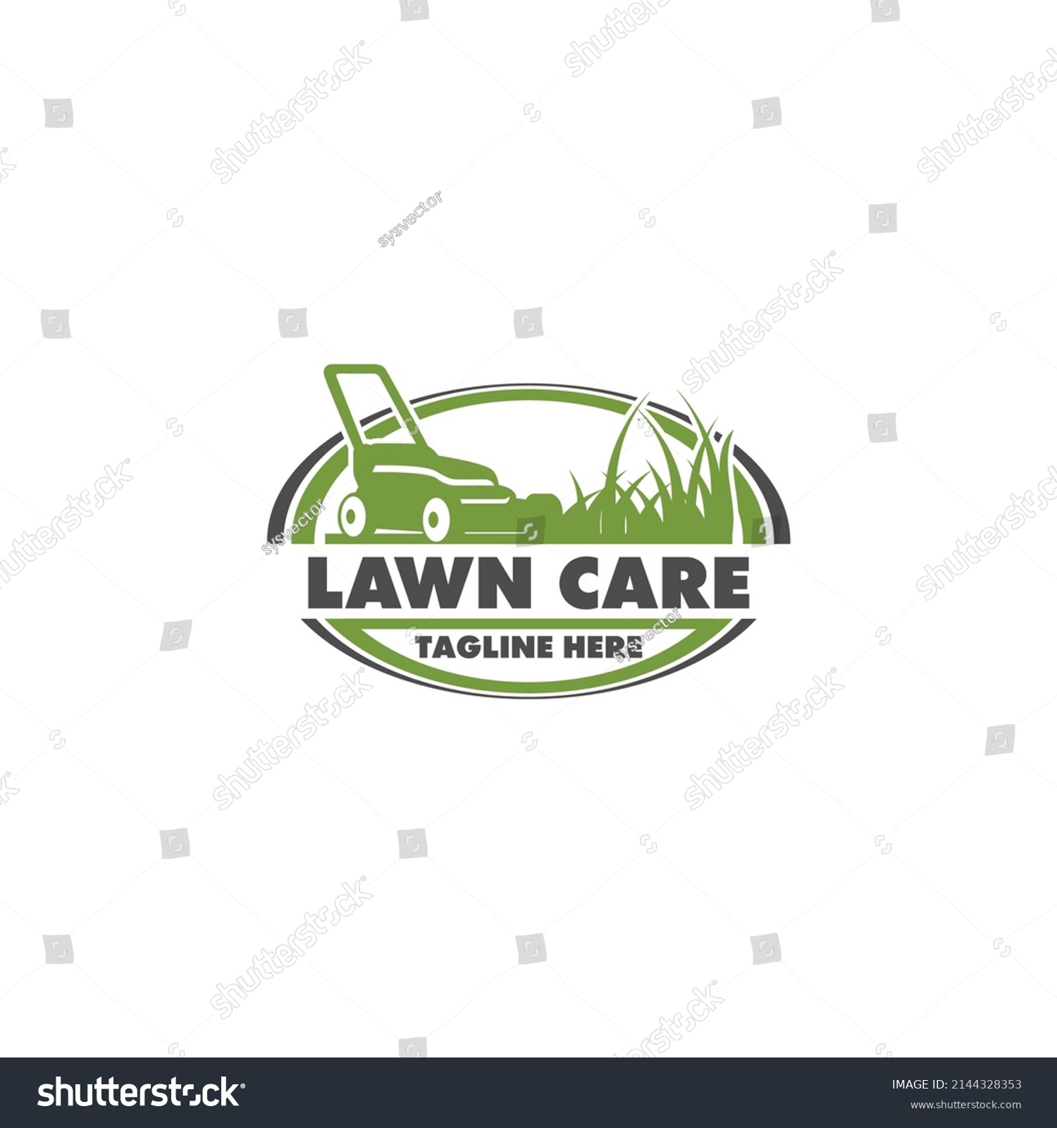 Lawn Care Landscape Grass Concept Logo Stock Vector (Royalty Free ...