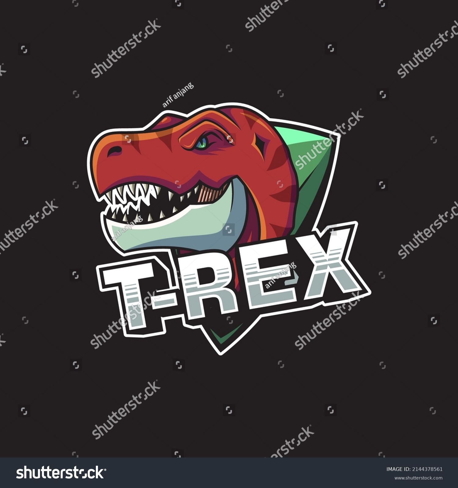 Trex Logo Mascot Vector Illustration Stock Illustration 2144378561 ...