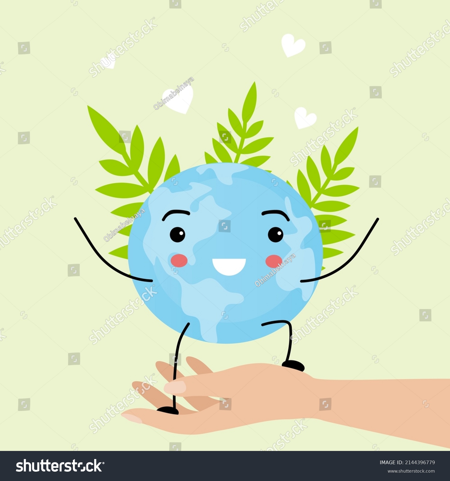 Cute Happy Smiling Earth Planet Illustration Stock Vector (Royalty Free ...