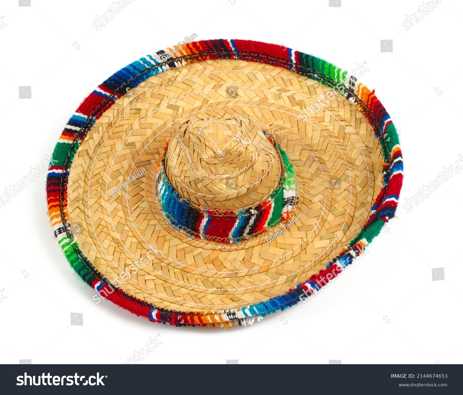 Sombrero Hat Isolated On White Background Stock Photo 2144674653 ...