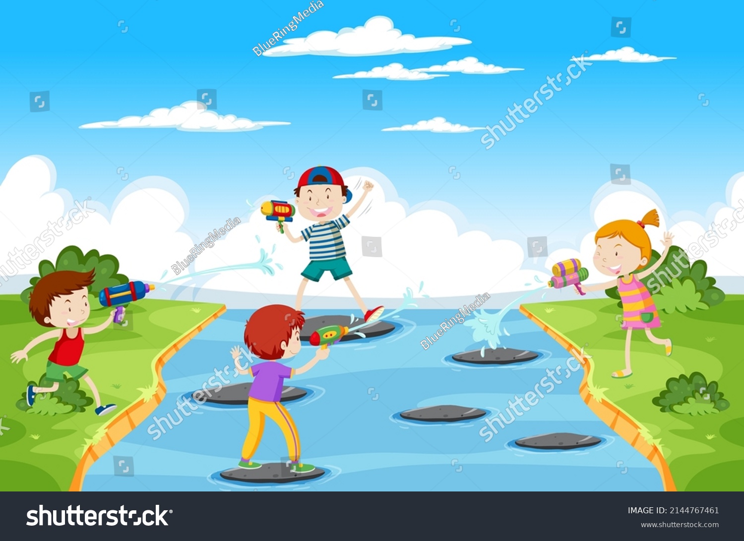 Kids School Field Trip Illustration Stock Vector (Royalty Free ...