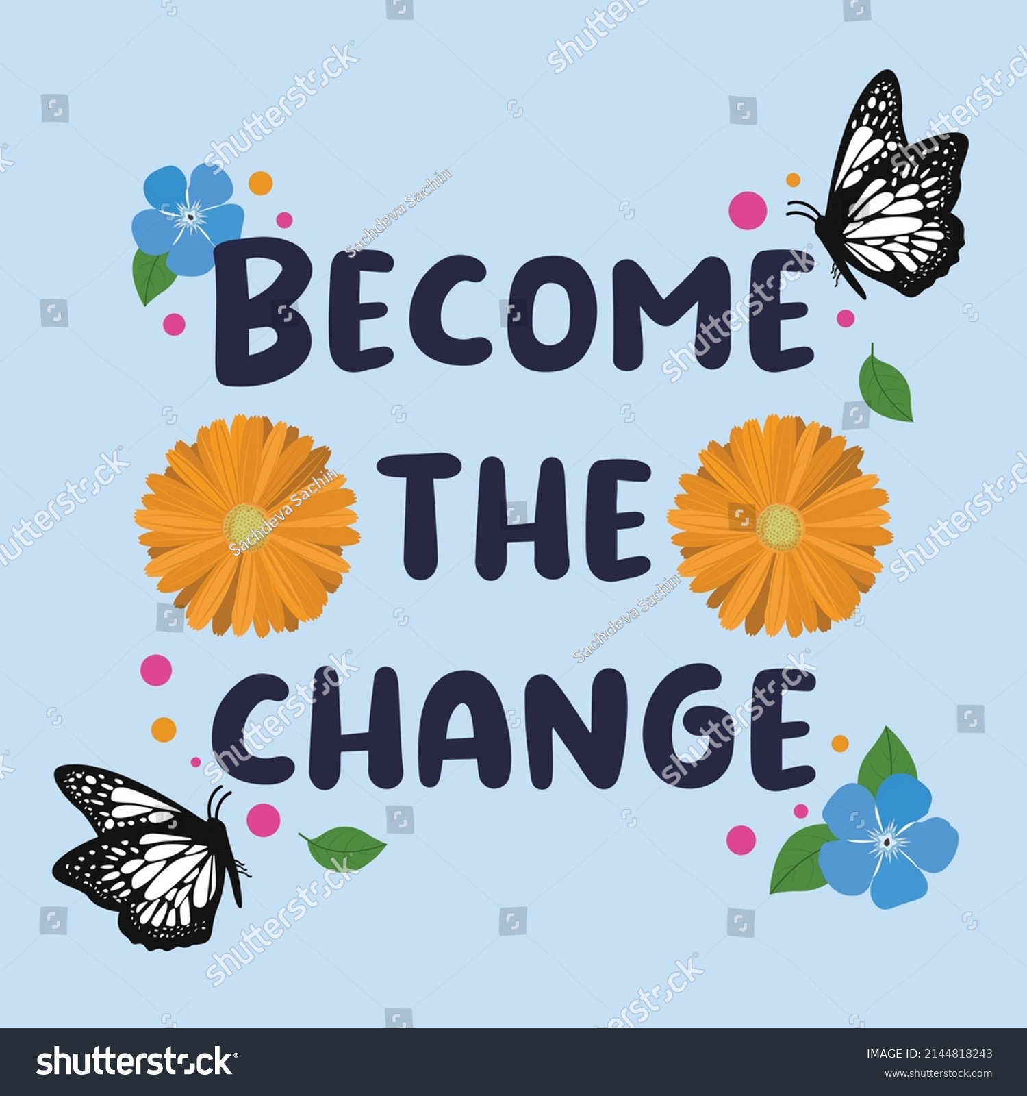 Become Change Positive Words Self Motivation Stock Vector (Royalty Free ...