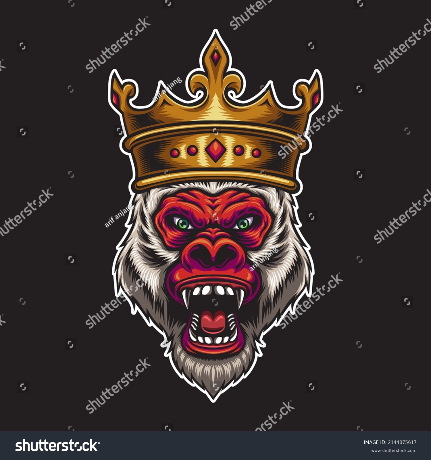 Red King Kong Mascot Illustration Stock Illustration 2144875617 ...