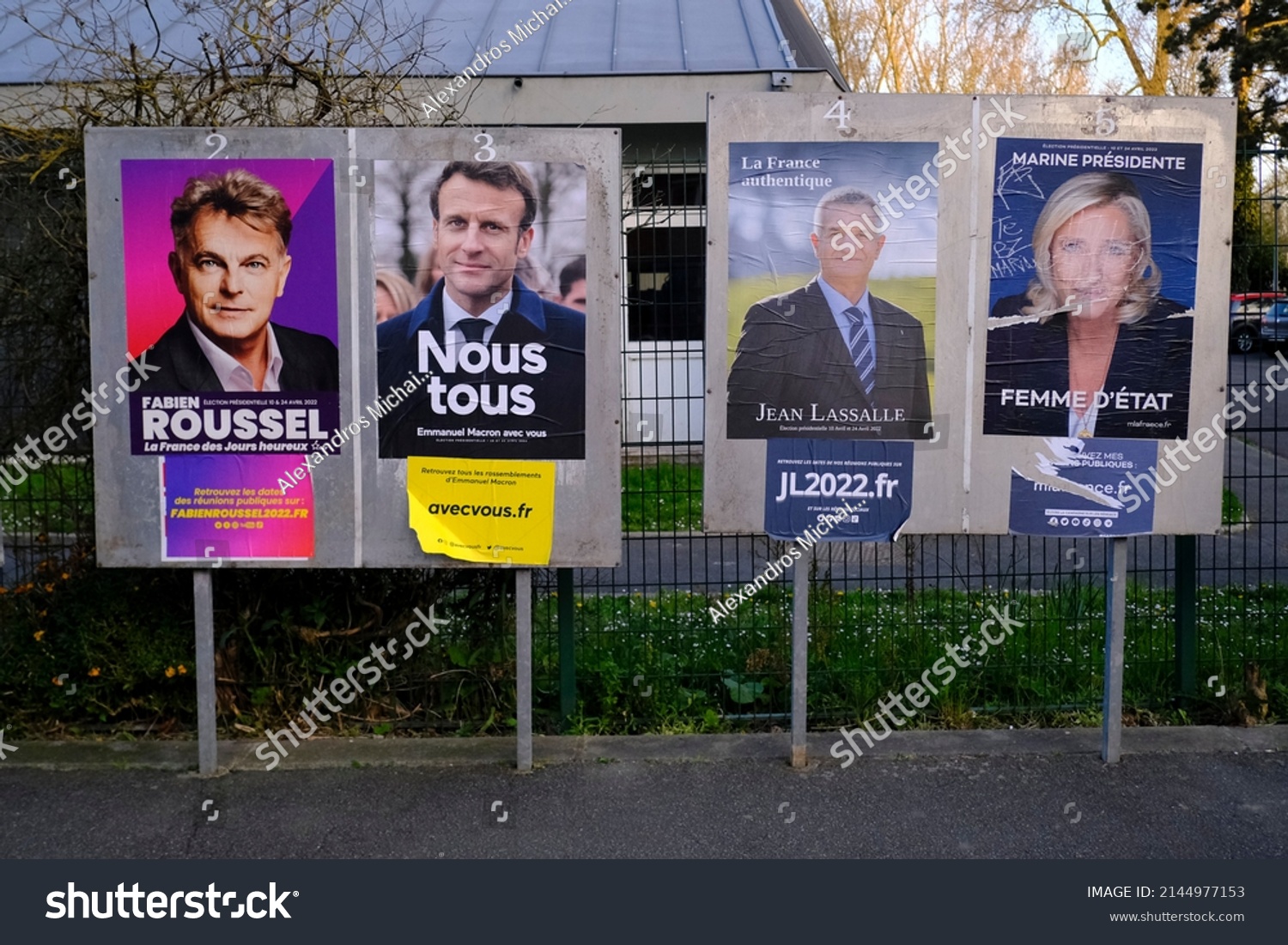 Photograph Shows Campaign Posters Candidates 2022 Stock Photo ...