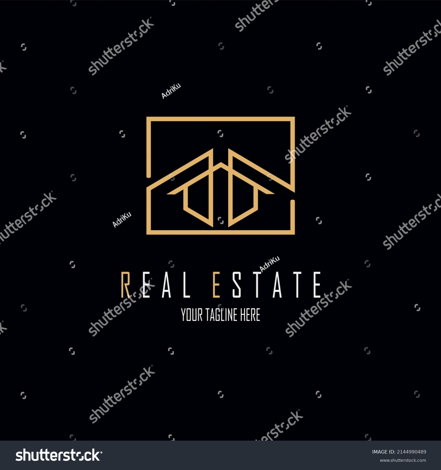 Real Estate House Logo Template Design Stock Vector (Royalty Free ...