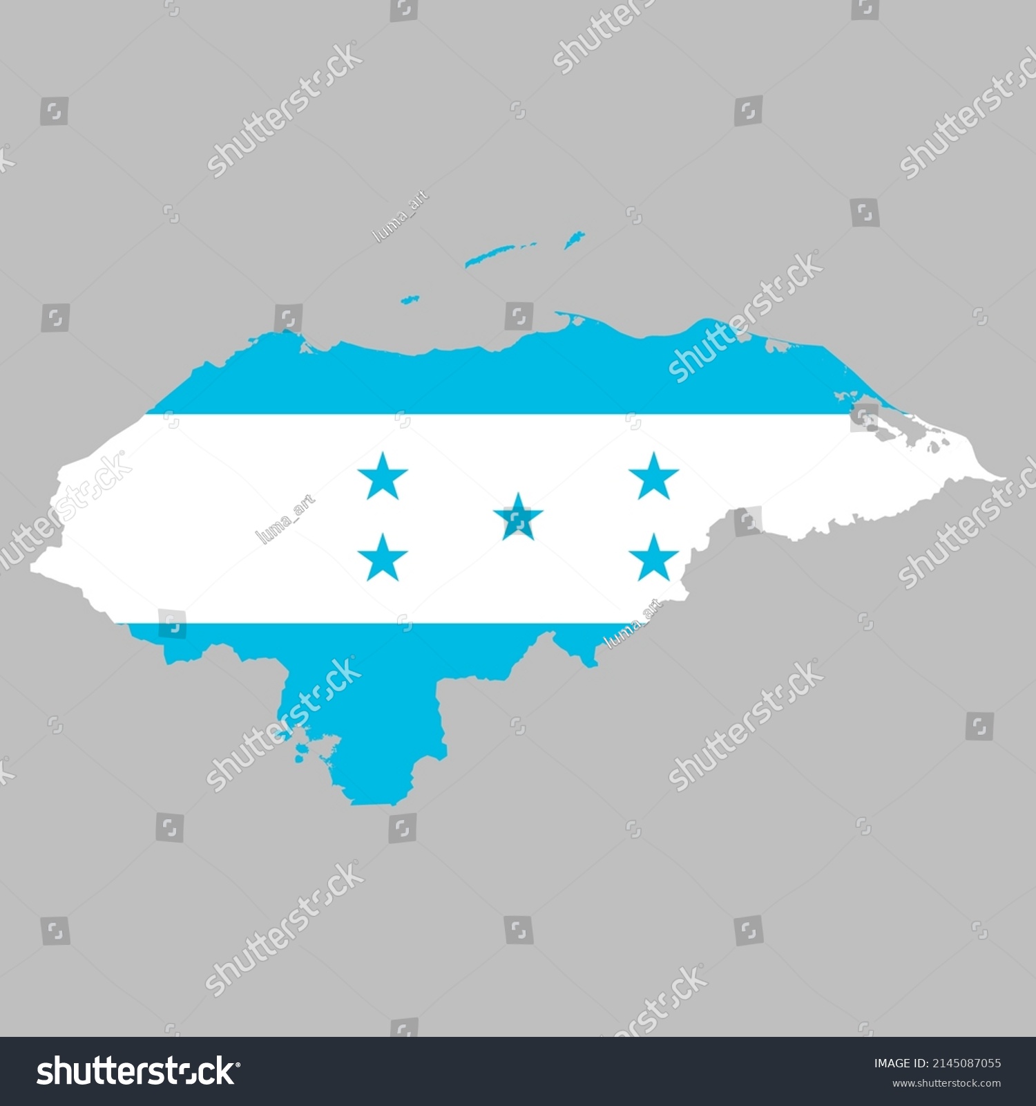 Honduras Flag Inside Honduran Map Borders Stock Vector (Royalty Free ...