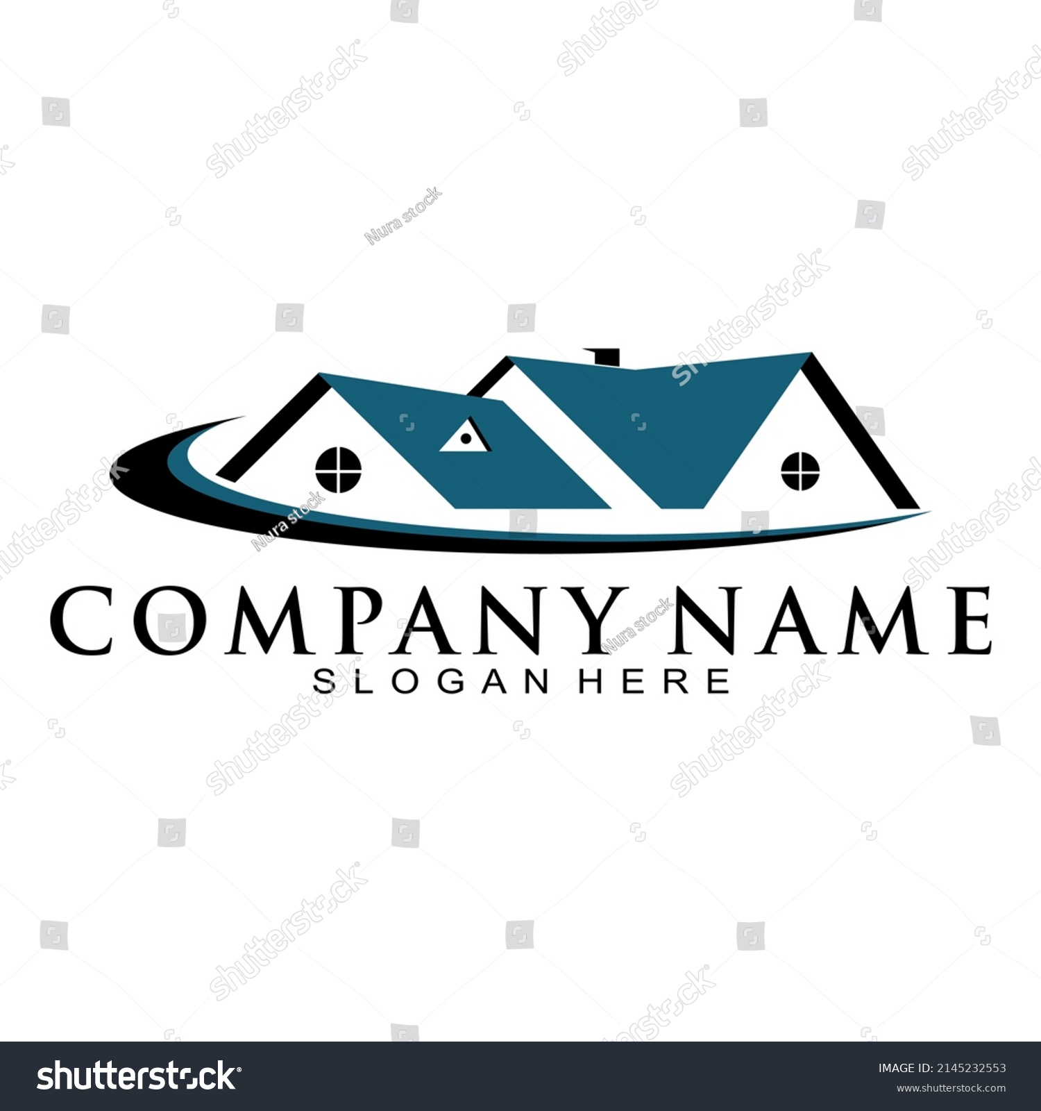 House Circle Rings Vector Logo Stock Vector (Royalty Free) 2145232553 ...