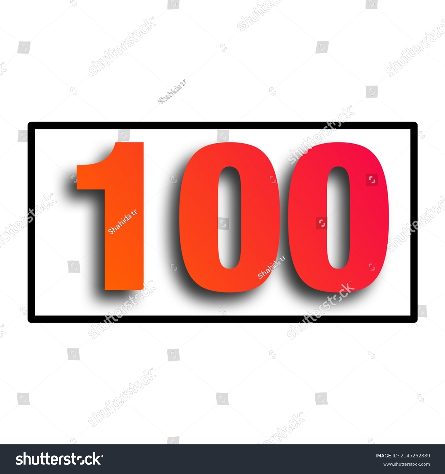 Orange Colour Number Simple Clip Art Stock Illustration 2145262889