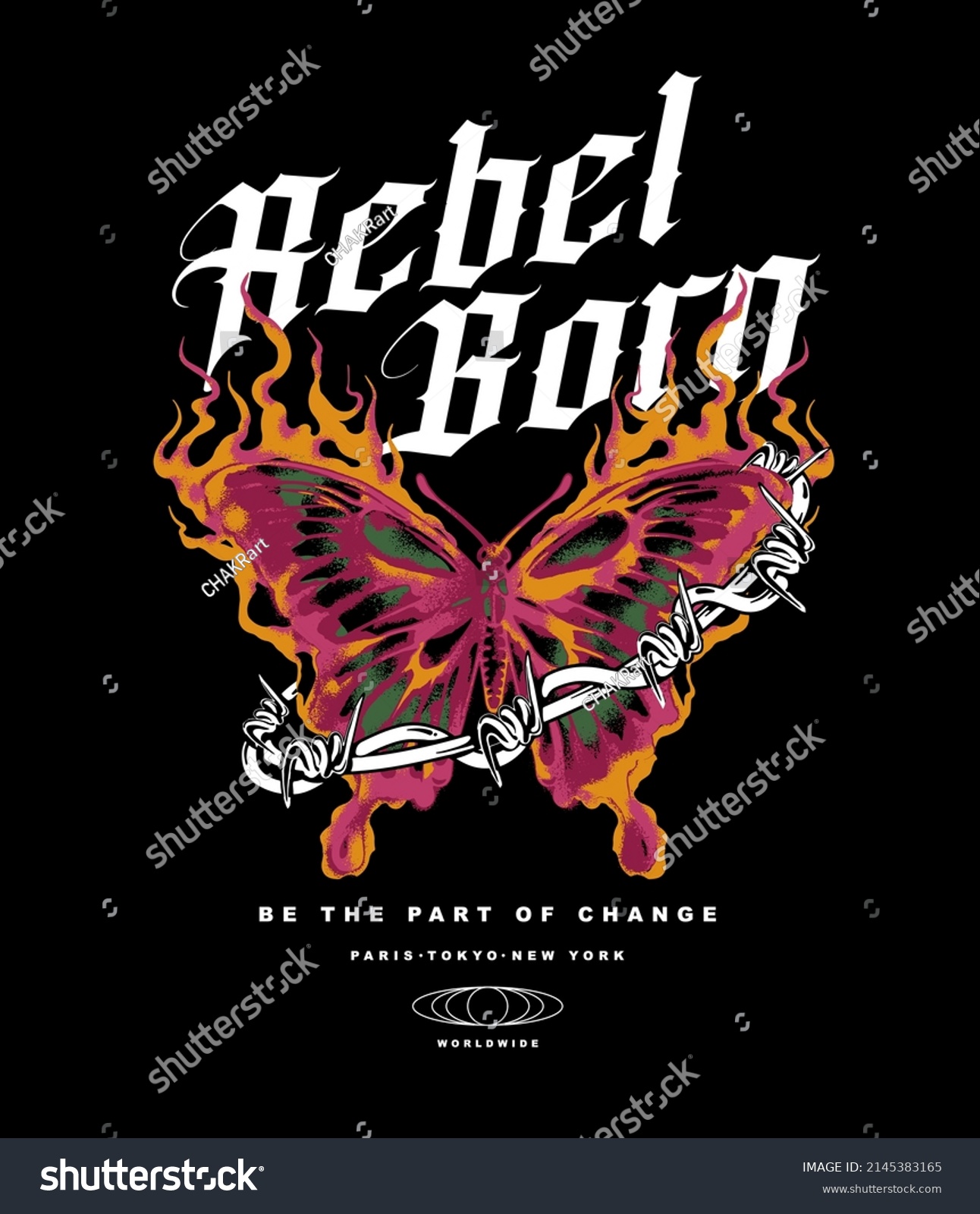 Rebel Born Slogan Print Design Burning Stock Vector (Royalty Free ...