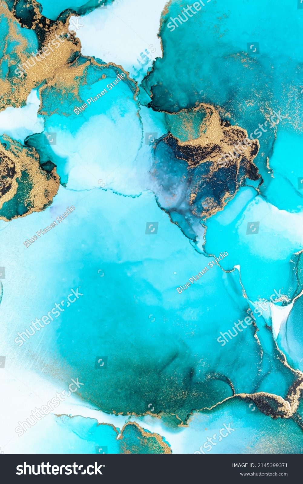 Luxury Blue Abstract Background Marble Liquid Stock Photo 2145399371 ...