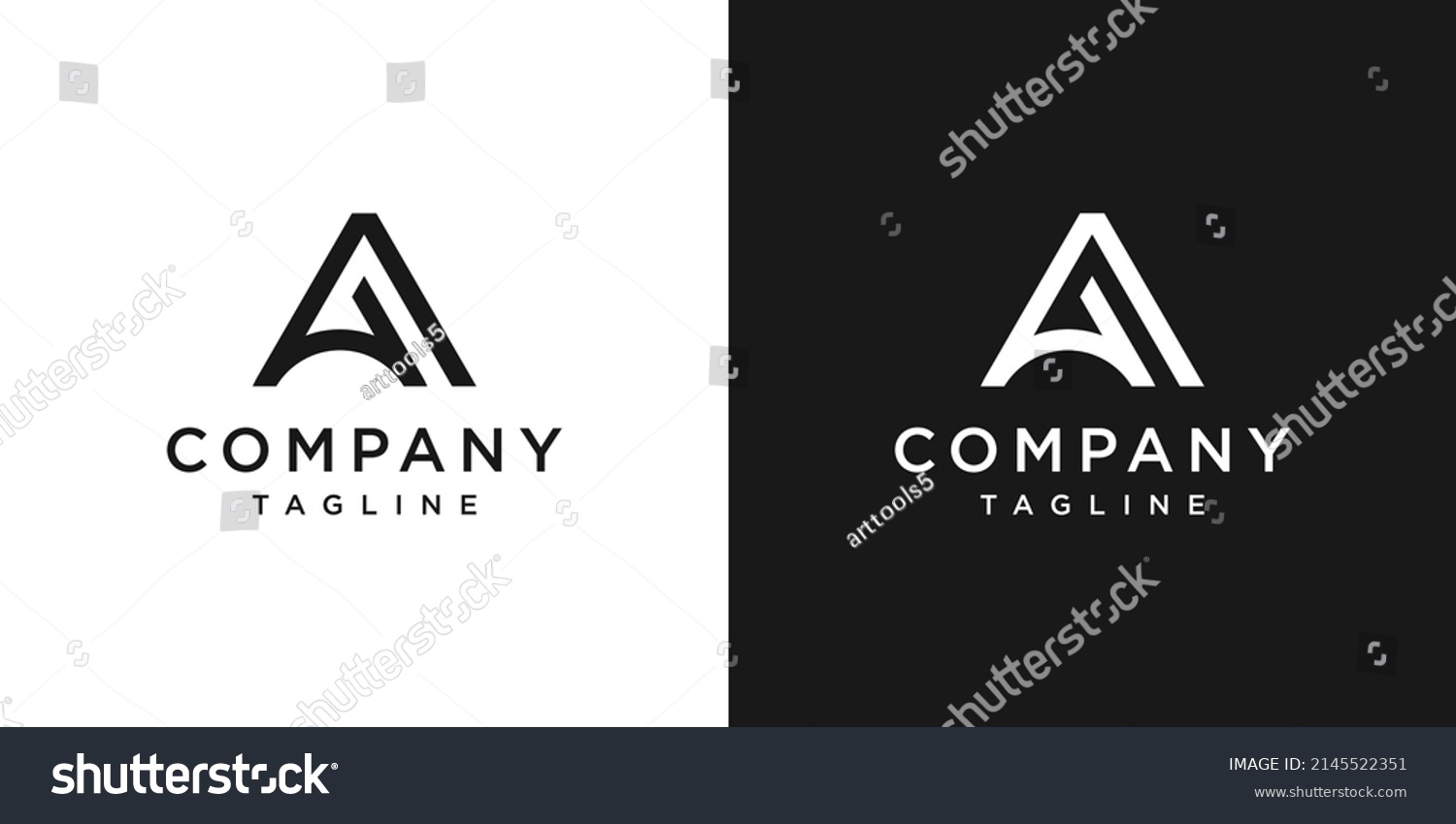 Creative Letter Aa Monogram Logo Design Stock Vector (Royalty Free ...