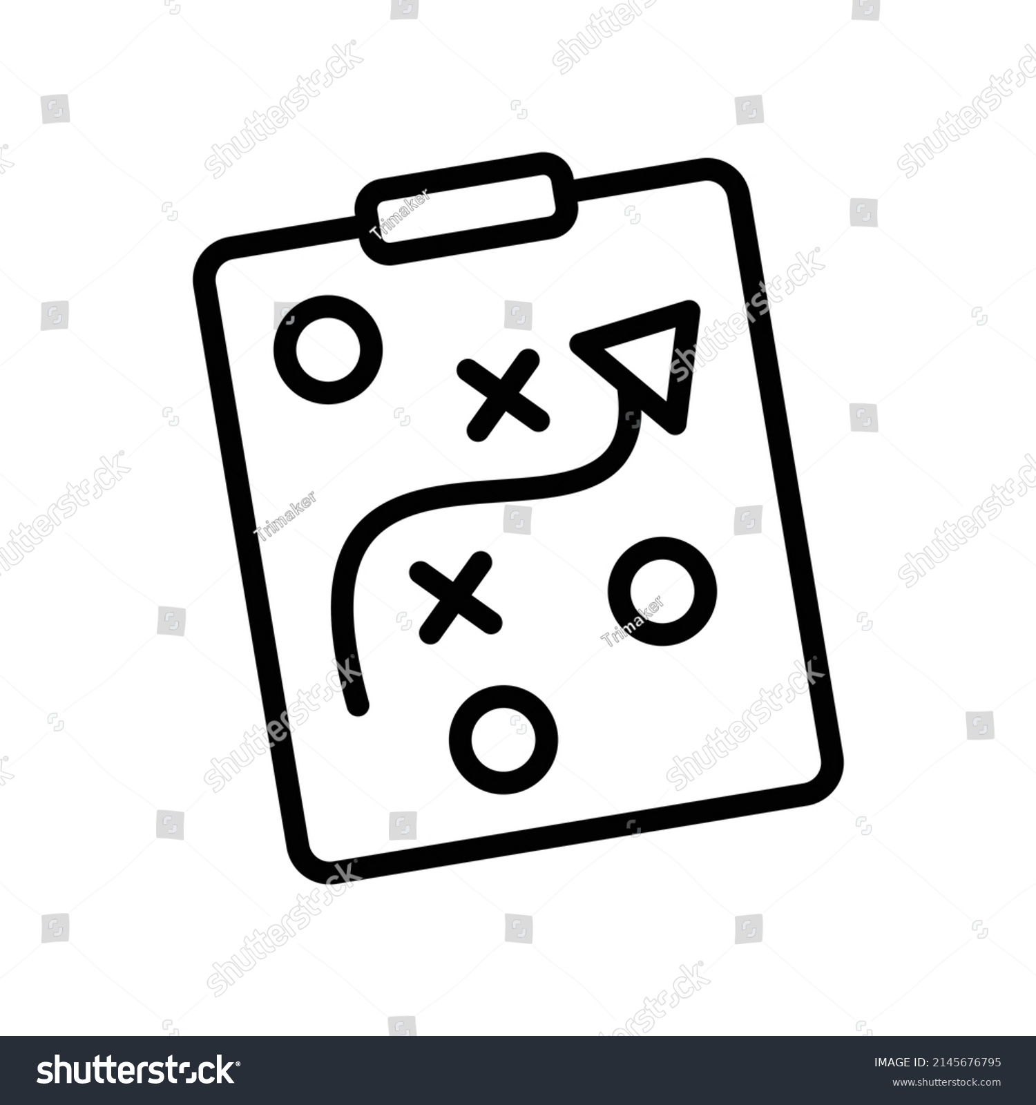 Strategy Icon Line Art Style Design Stock Vector (Royalty Free ...