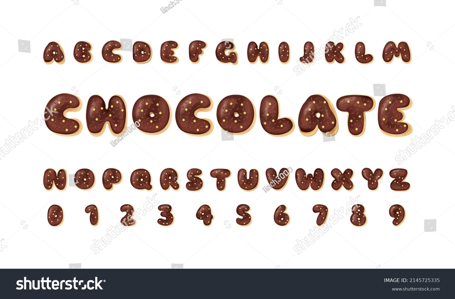 Alphabet Donuts Bakery Sweet Tasty Font Stock Illustration 2145725335 ...