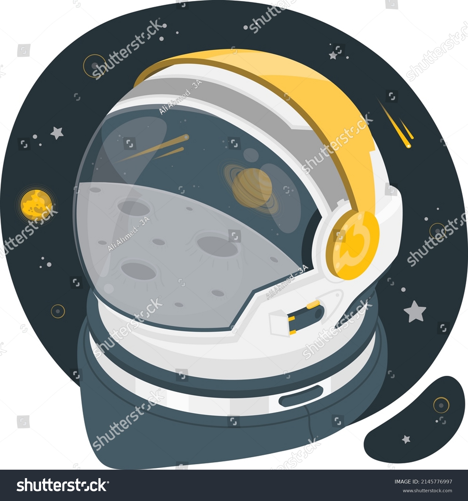 Astronaut Helmet Illustration Stock Vector Stock Vector (Royalty Free ...