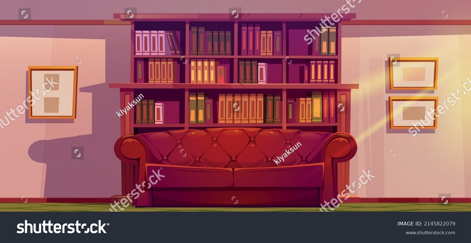 Luxury Old Living Room Library Interior Stock Vector (Royalty Free ...