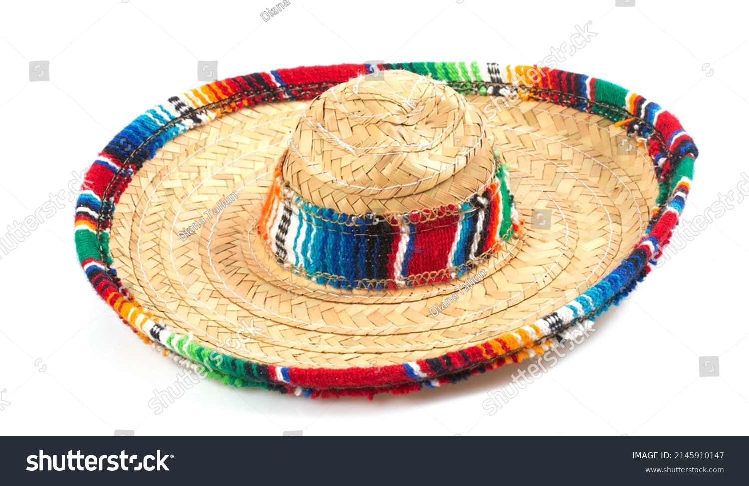 Sombrero Hat Isolated On White Background Stock Photo 2145910147 ...