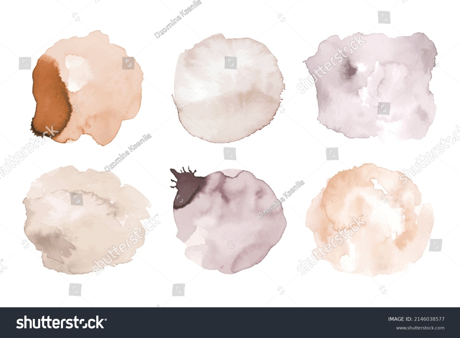 Watercolor Neutral Splash Hand Painted Background Stock Vector (Royalty ...