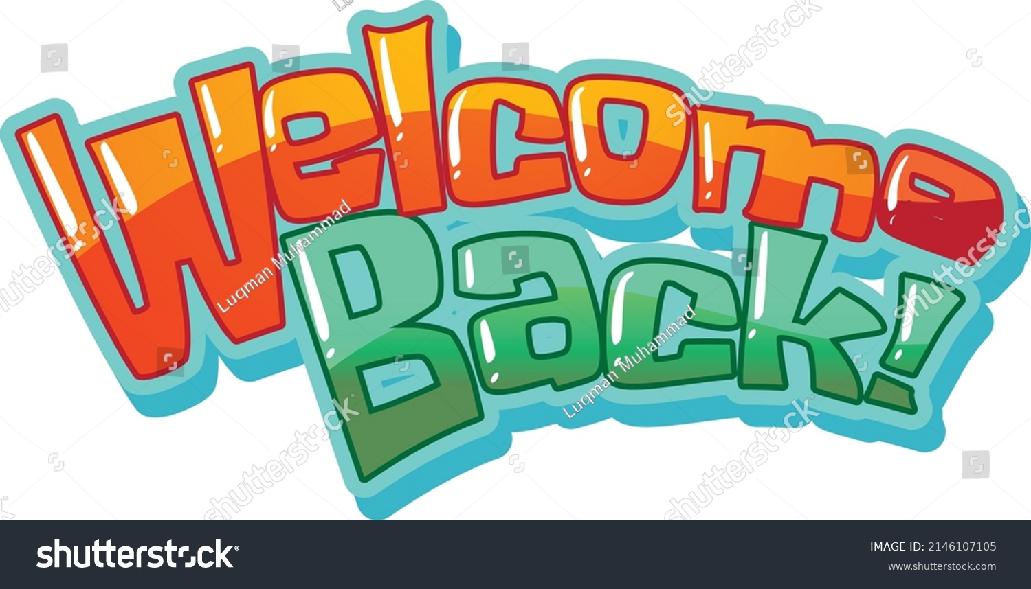 Welcome Back Powerful Words Design Stock Vector (Royalty Free ...