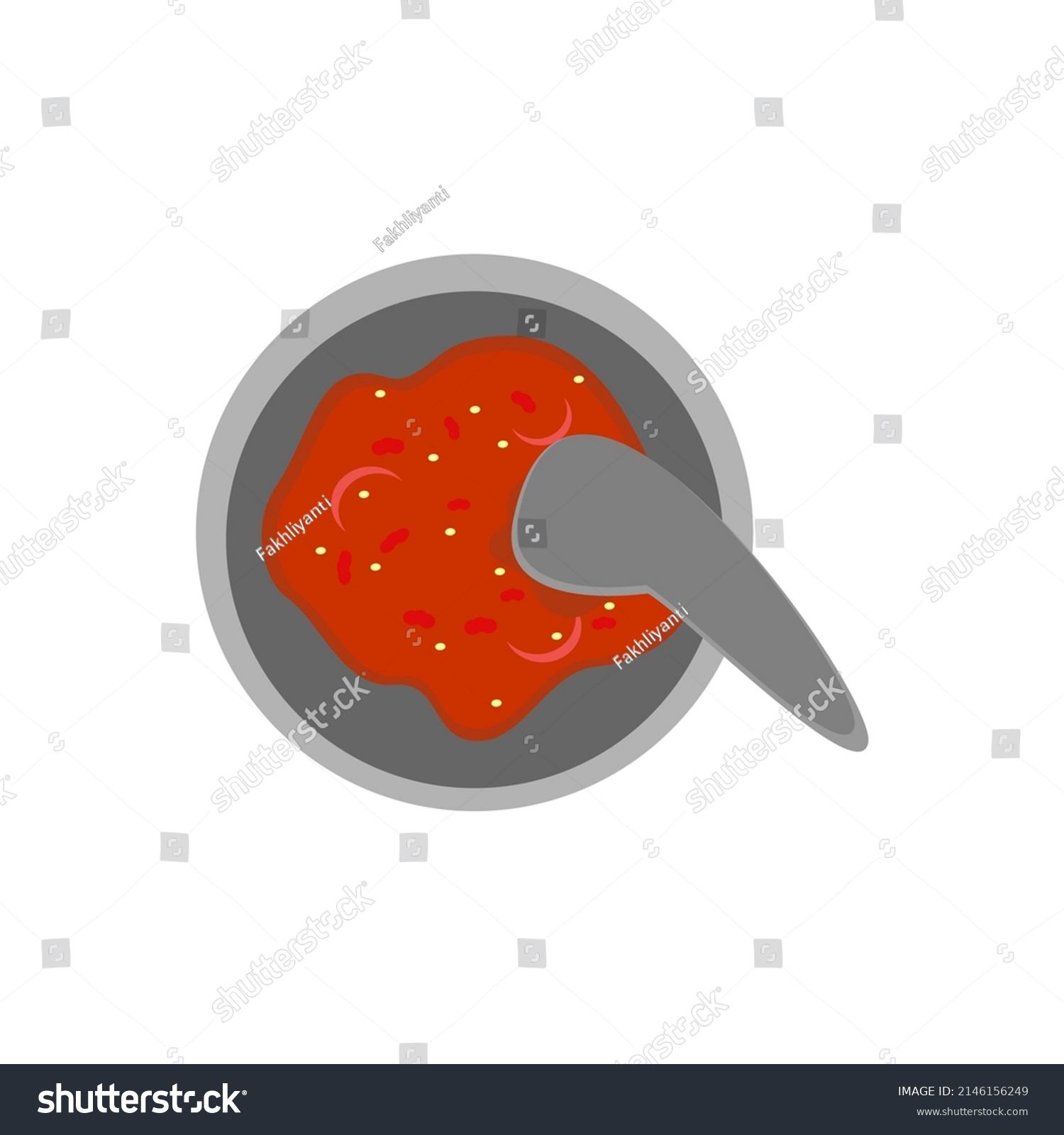 Cobek Ulek Sambal Vector Design Javanese Stock Vector Royalty Free