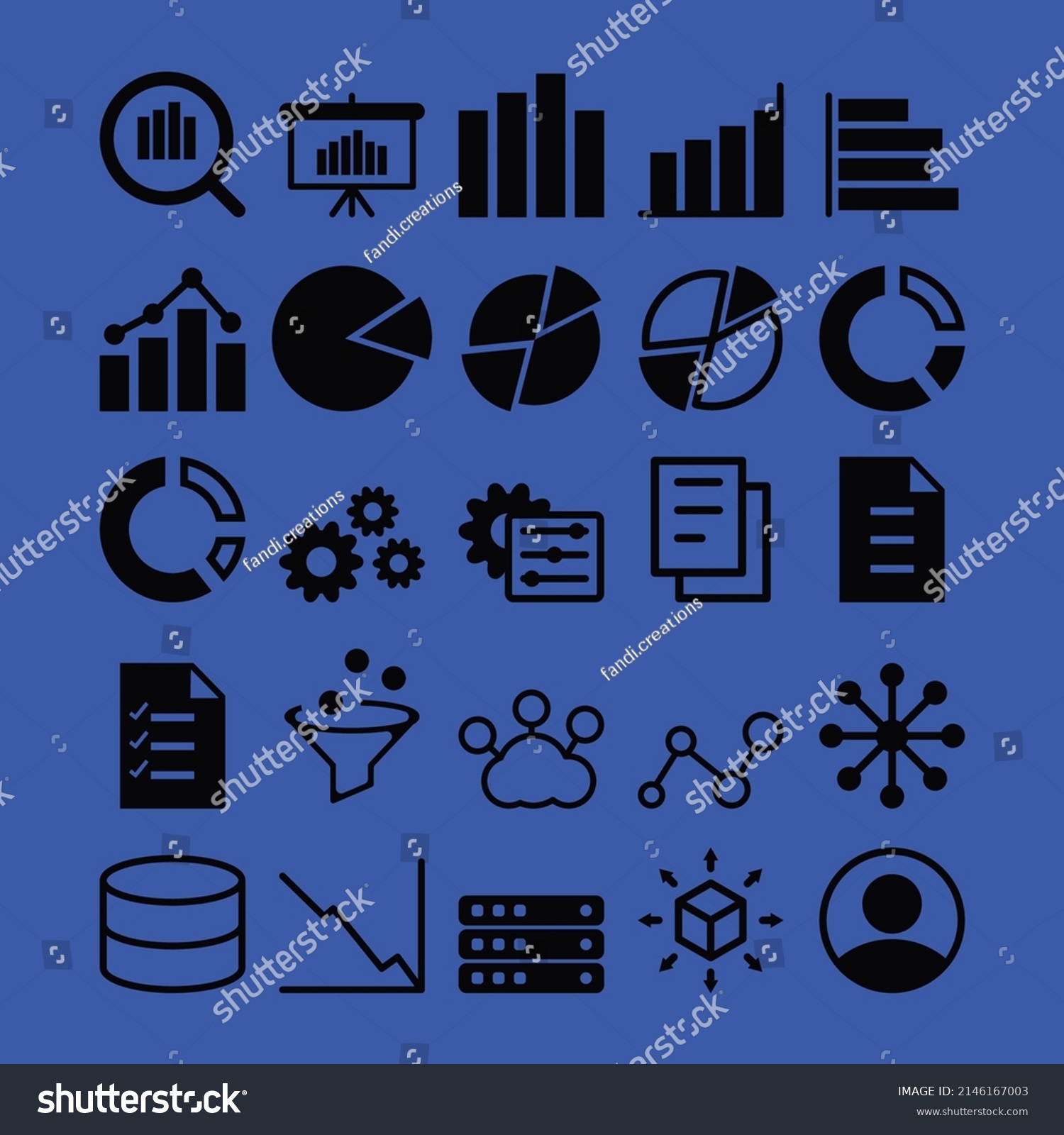 Minimalistic Data Icon Collection Vector Stock Vector (Royalty Free ...