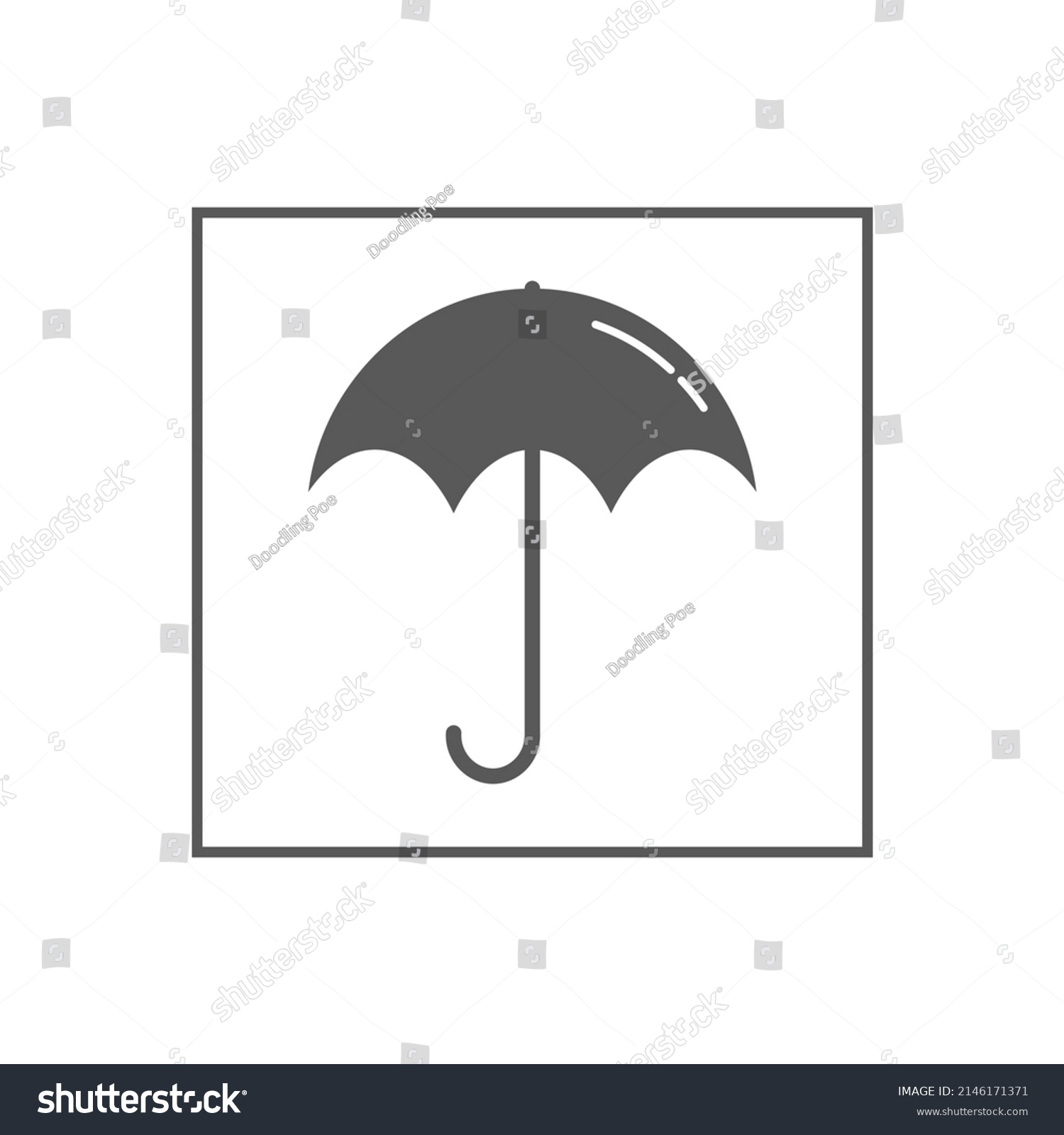 Packaged Box Precaution Sign Keep Dry Stock Vector (Royalty Free ...