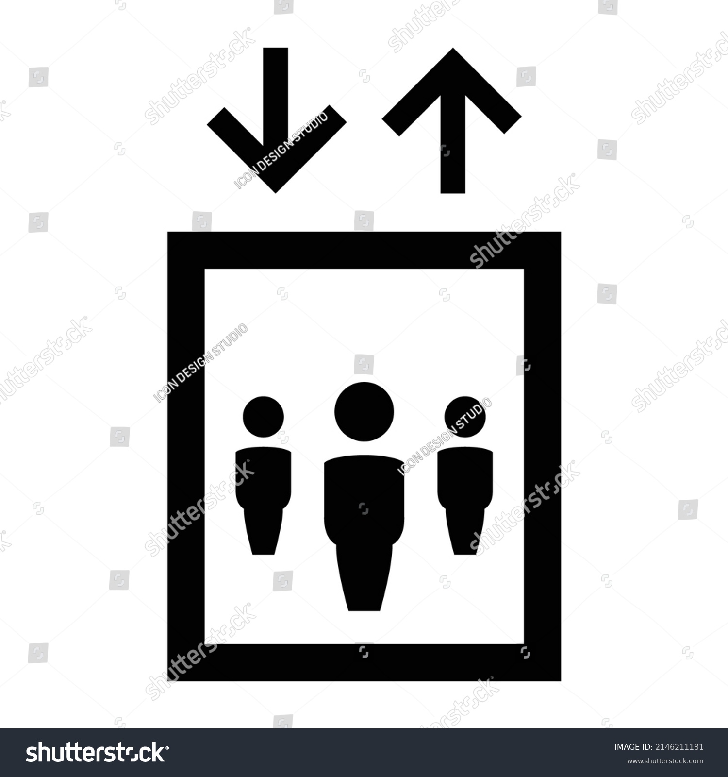 Elevator Concept Colored Icon Simple Blue Stock Vector (Royalty Free ...