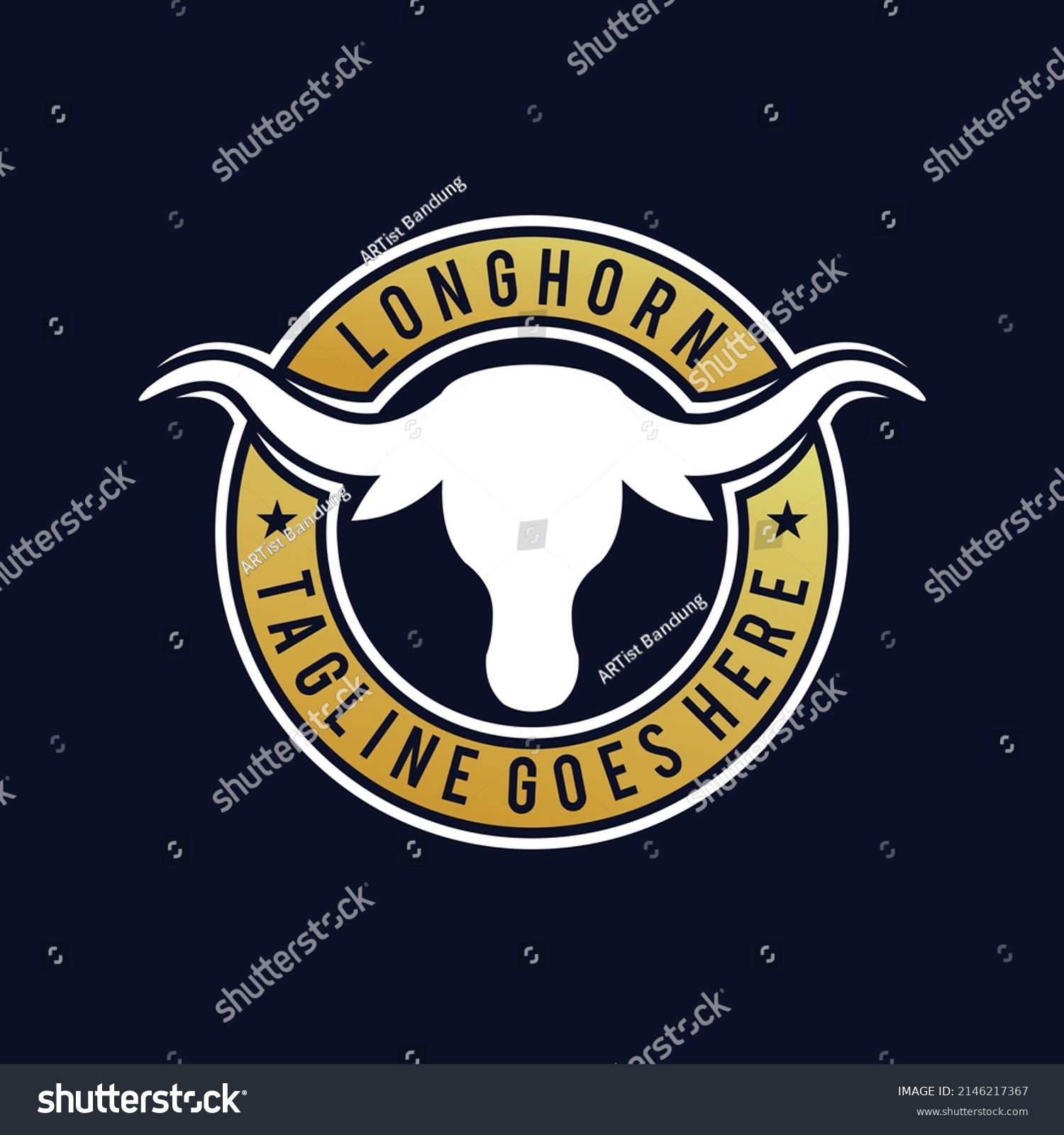 Longhorn Logo Emblem Concept Stock Vector (Royalty Free) 2146217367 ...