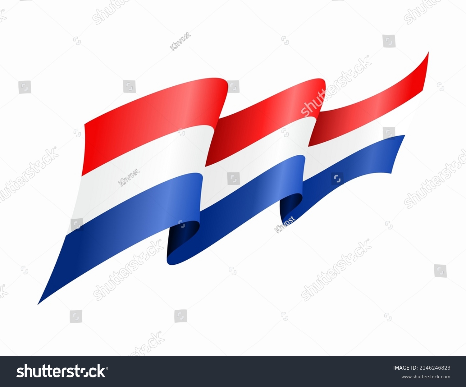 Dutch Flag Wavy Abstract Background Vector Stock Vector (Royalty Free ...