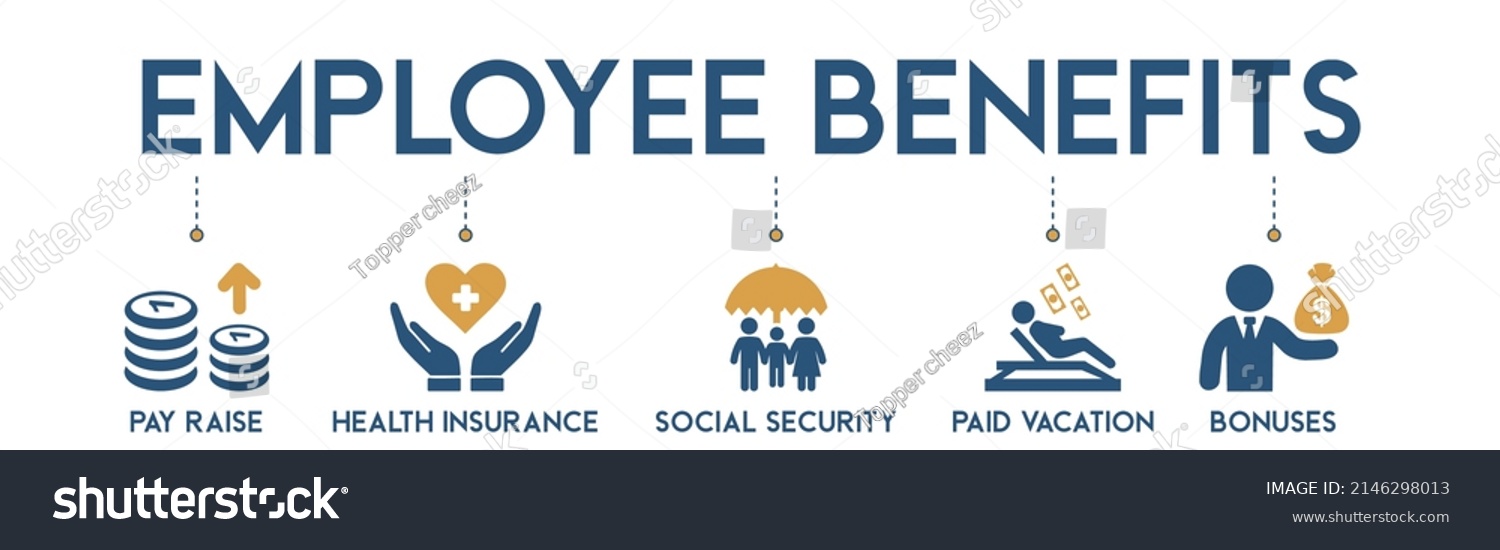 Employee Benefits Icon Concept On White Stock Vector (Royalty Free ...