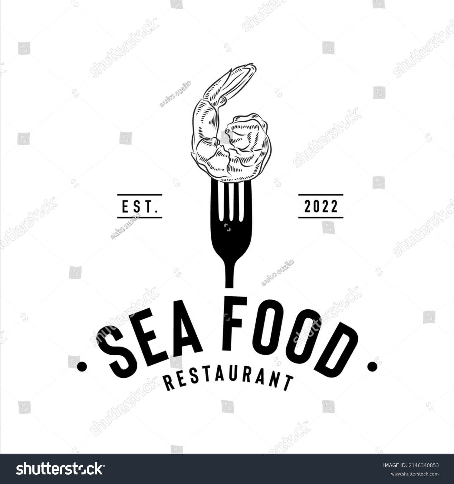 Sea Food Restaurant Logo Company Logo Stock Vector (Royalty Free ...