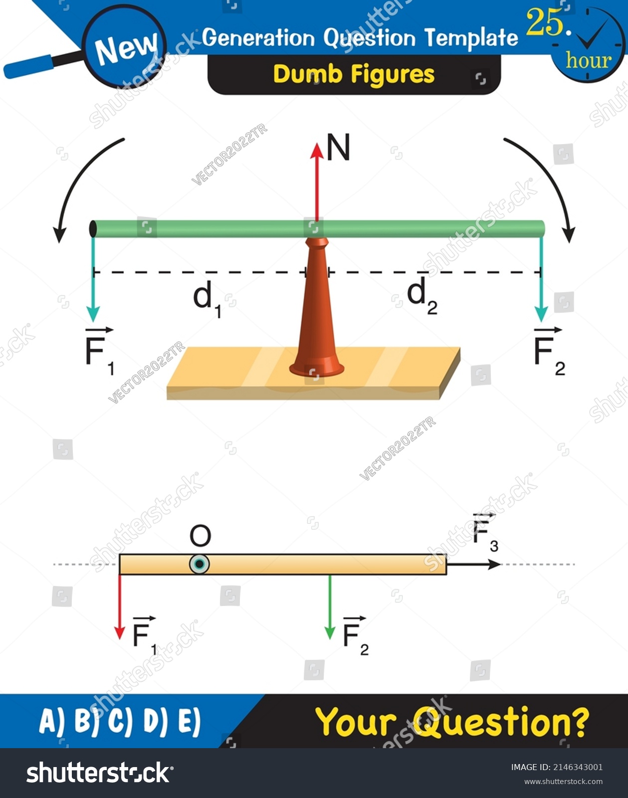 Physics Torque Next Generation Question Template Stock Vector (Royalty ...