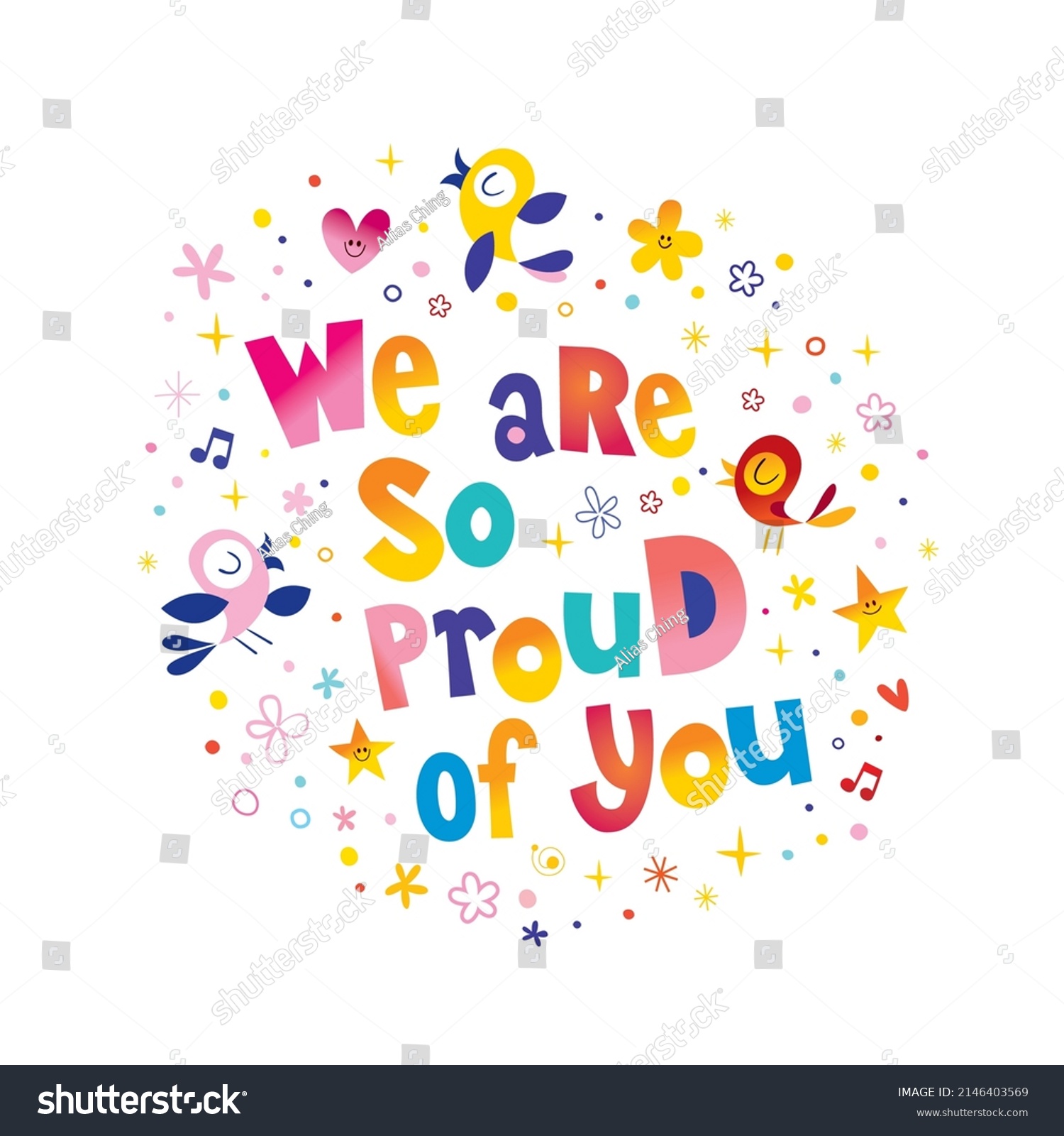 We Proud You Congratulations Card Stock Vector (Royalty Free ...