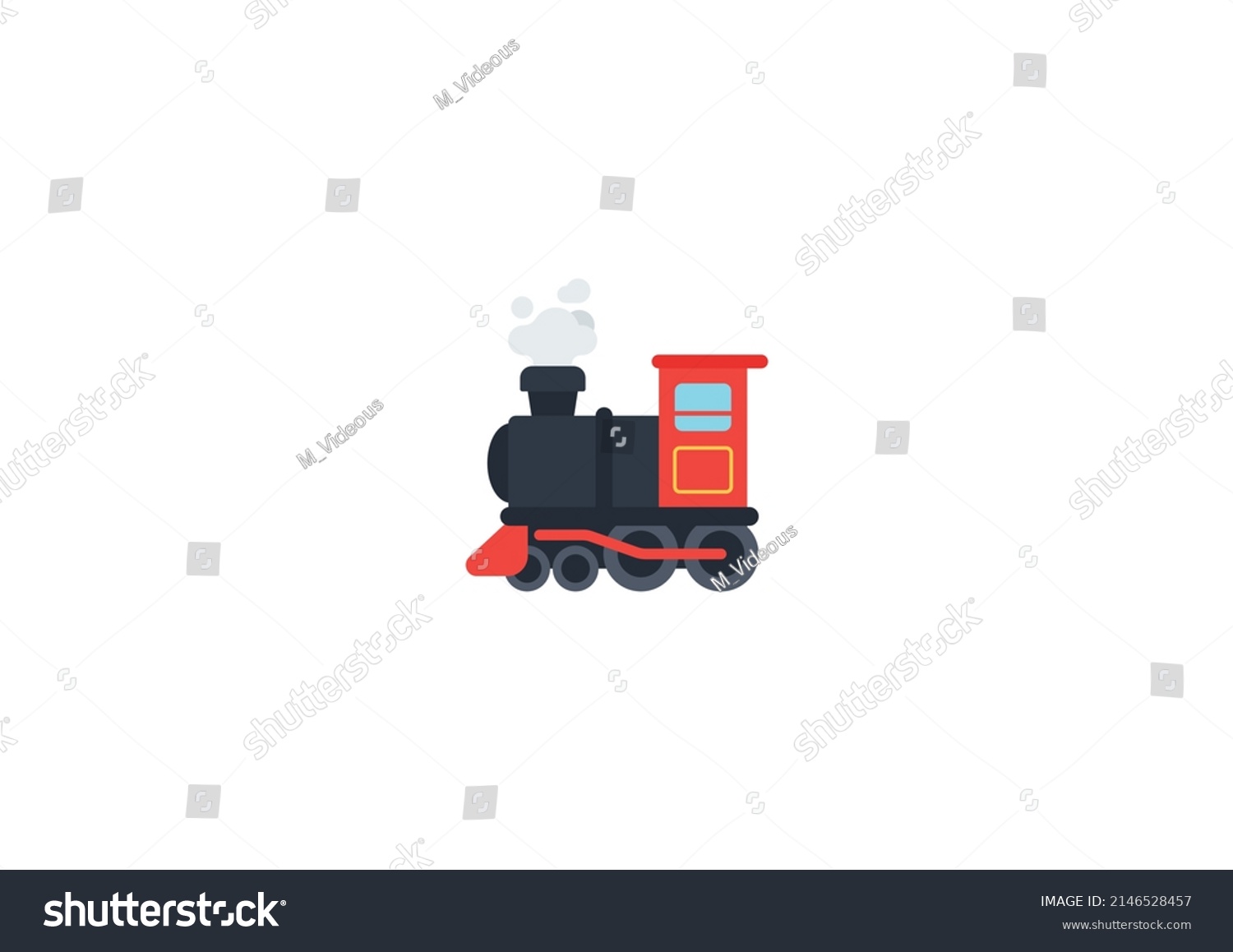 Locomotive Vector Isolated Emoticon Locomotive Icon Stock Vector ...