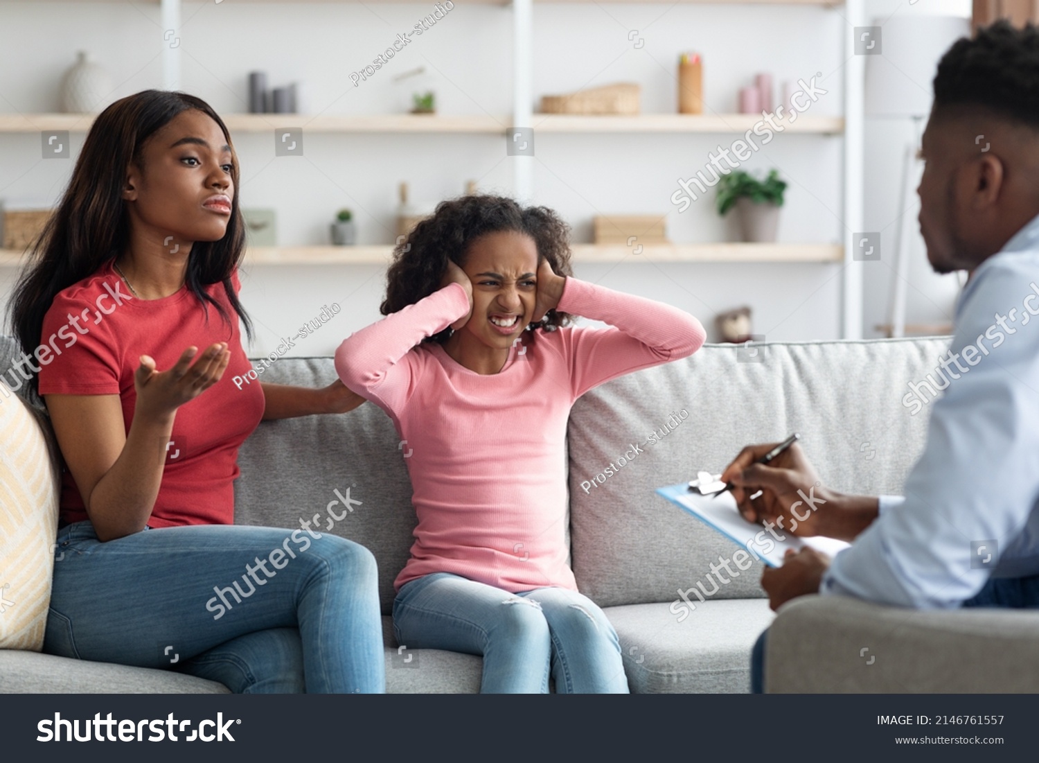 Angry Black Teen Girl Behavior Disorder Stock Photo 2146761557 ...