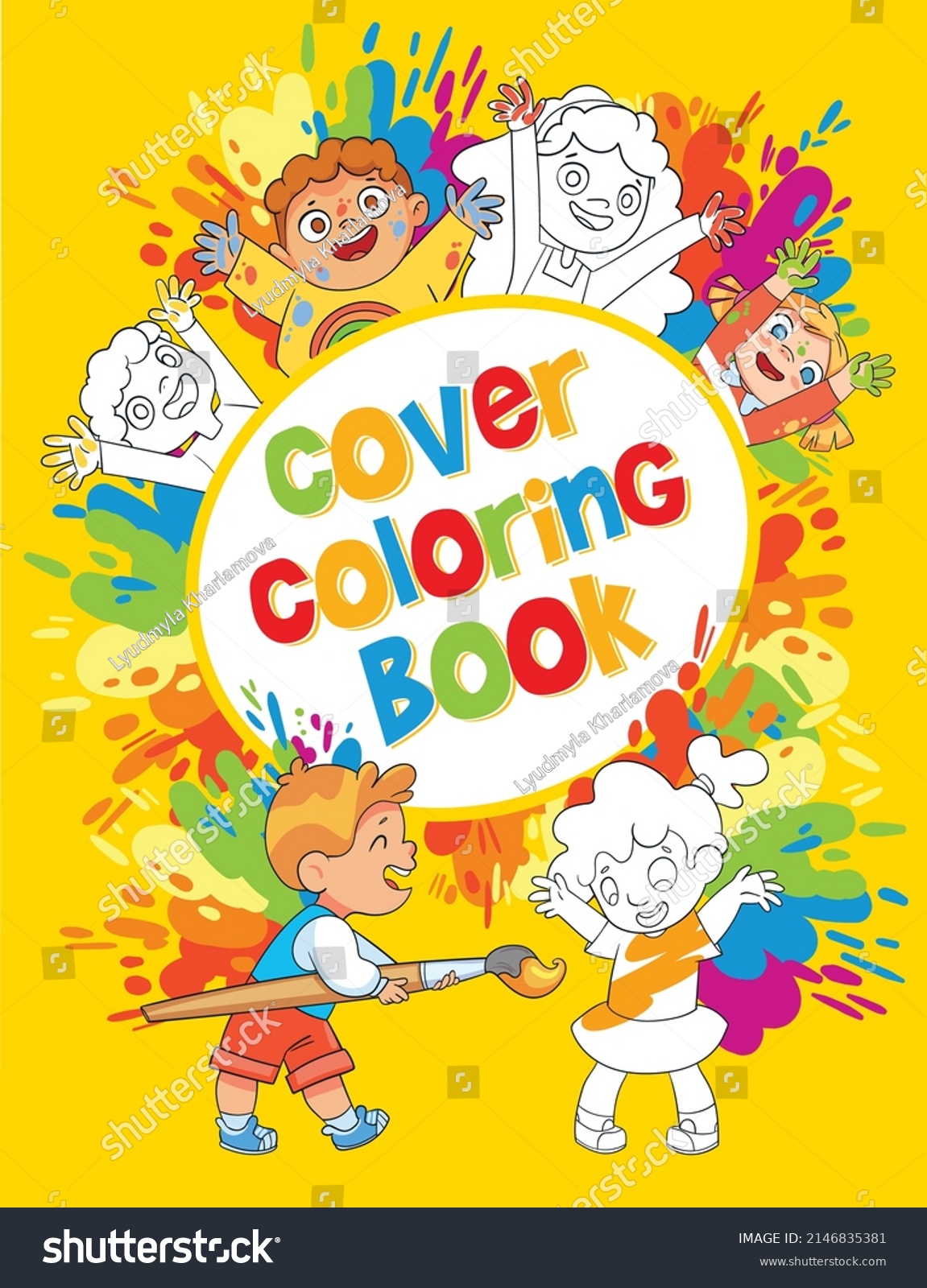 coloring-book-cover-concept-art-black-stock-vector-royalty-free