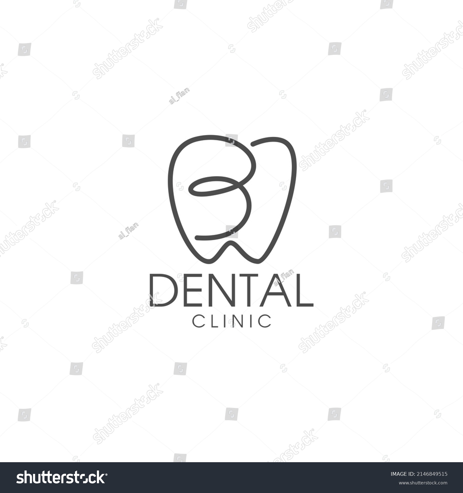 Line Art Letter B Teeth Logo Stock Illustration 2146849515 | Shutterstock