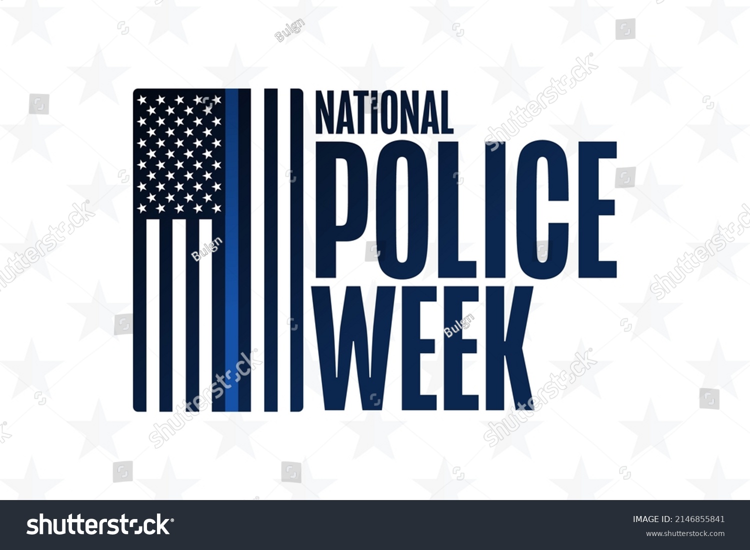 National Police Week Holiday Concept Template Stock Vector (Royalty