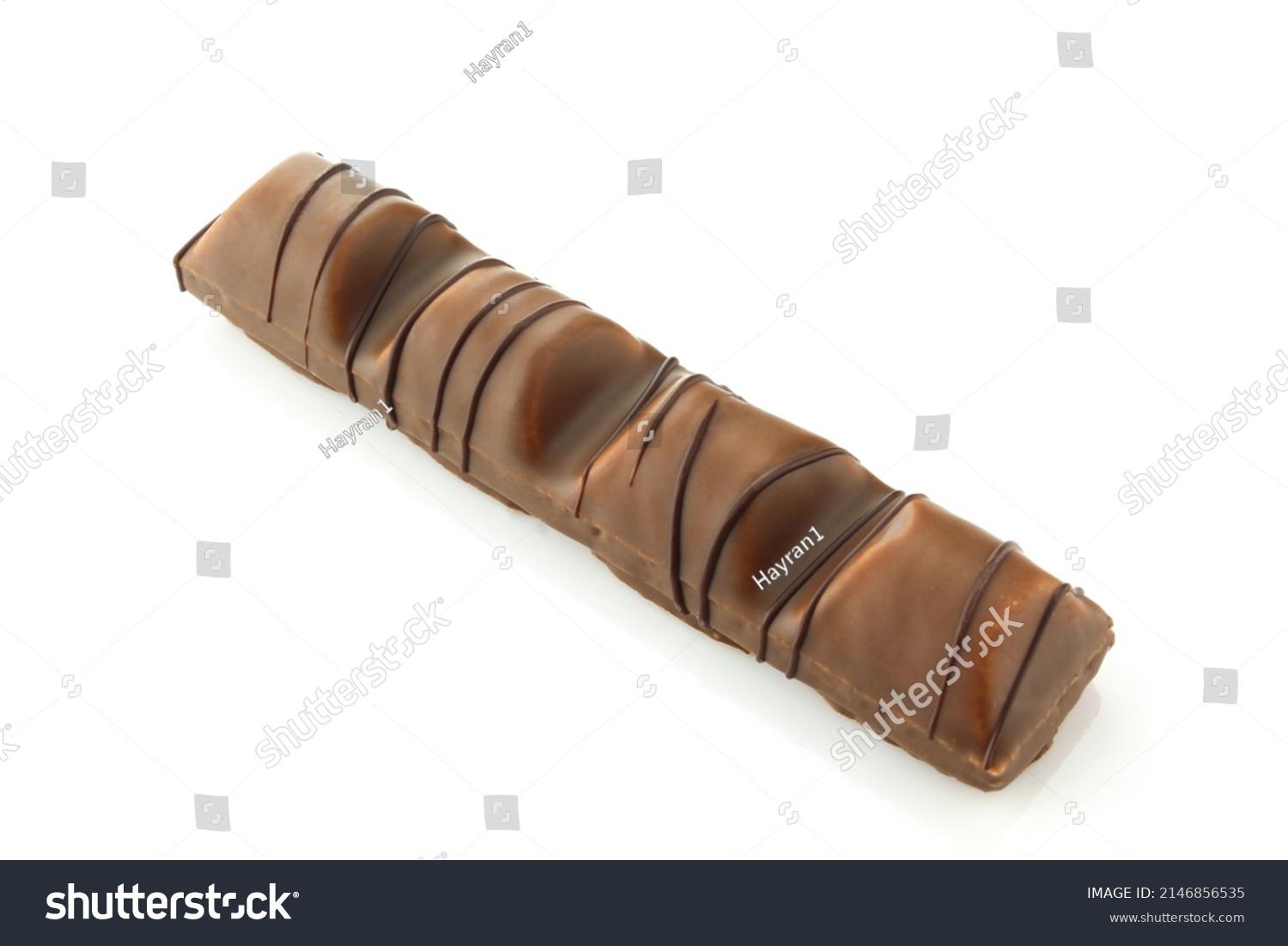 Wafer Covered Chocolate Stick Isolated On Stock Photo 2146856535