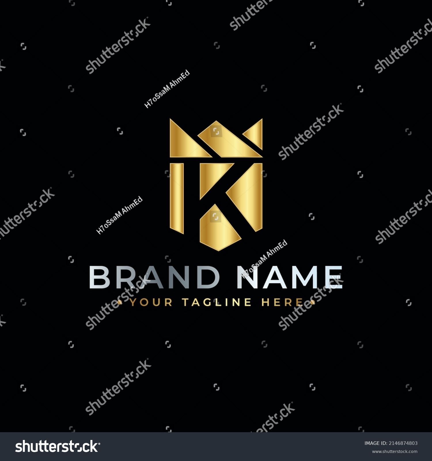 Luxury Letter K Logo Template Gold Stock Vector (Royalty Free ...