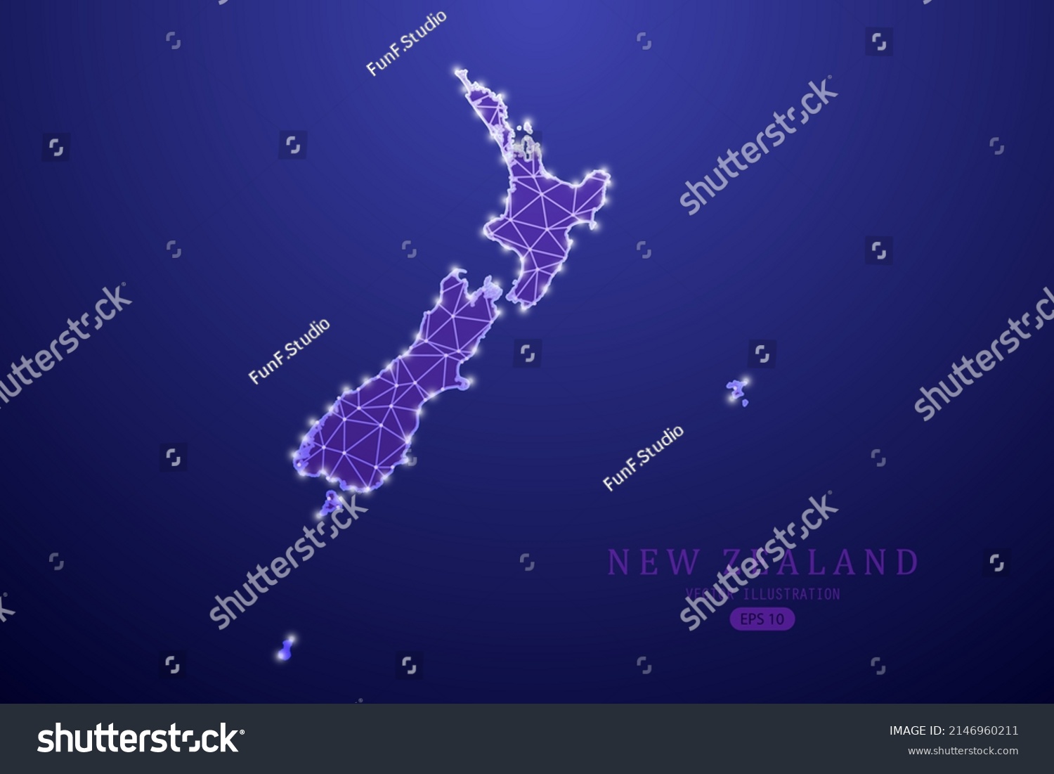 New Zealand Map World Map International Stock Vector New Zealand Map World Map International Vector Template With Purple Mash Line Point Scales And 2146960211
