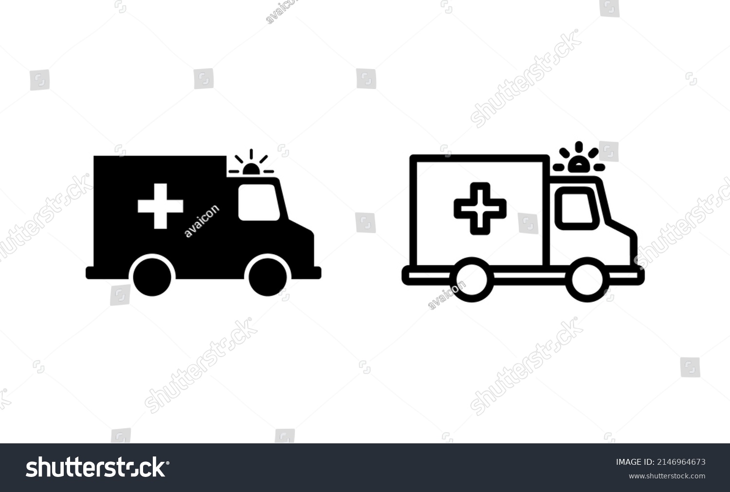 Ambulance Icon Vector Ambulance Truck Sign Stock Vector (Royalty Free ...