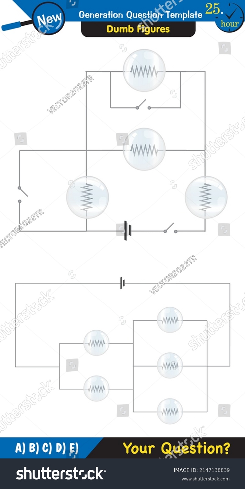 Physics Basic Electric Circuits Next Generation Stock Vector (Royalty ...