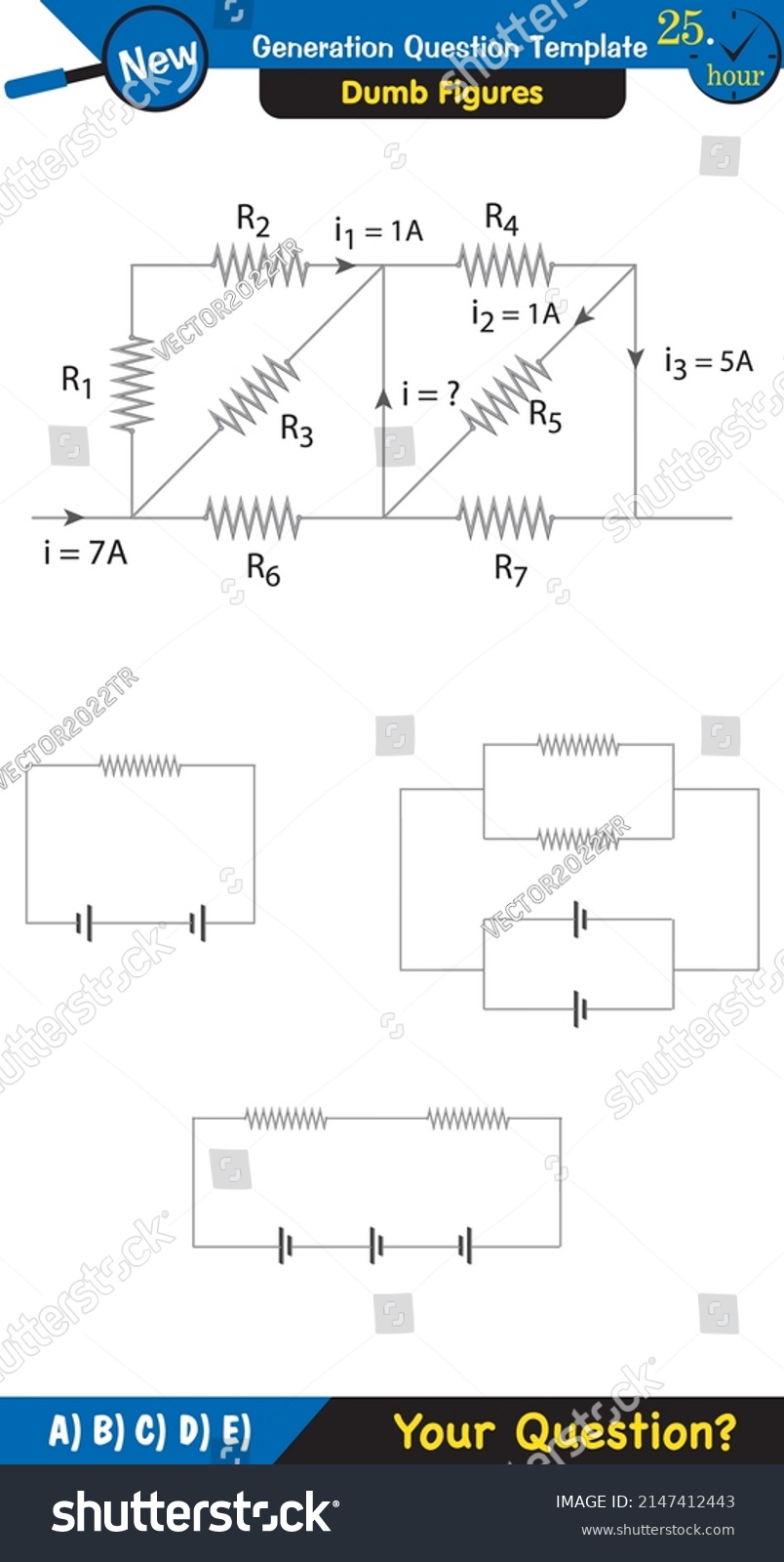 Physics Basic Electric Circuits Next Generation Stock Vector (Royalty ...