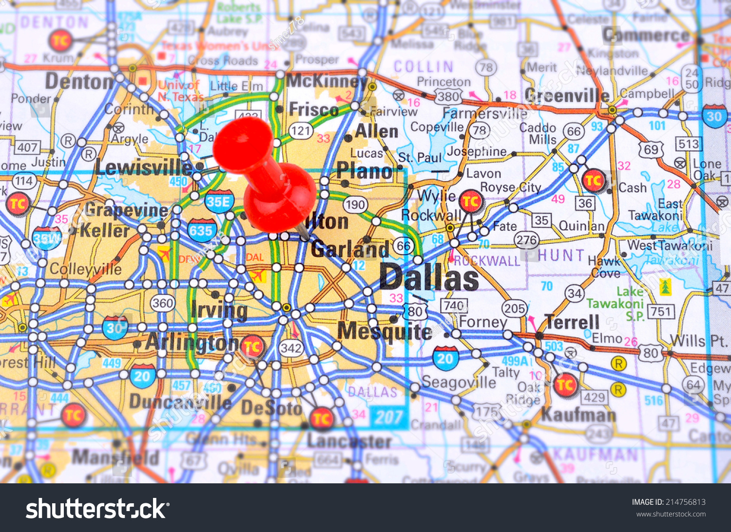 Stock Photo Dallas And Map 214756813 