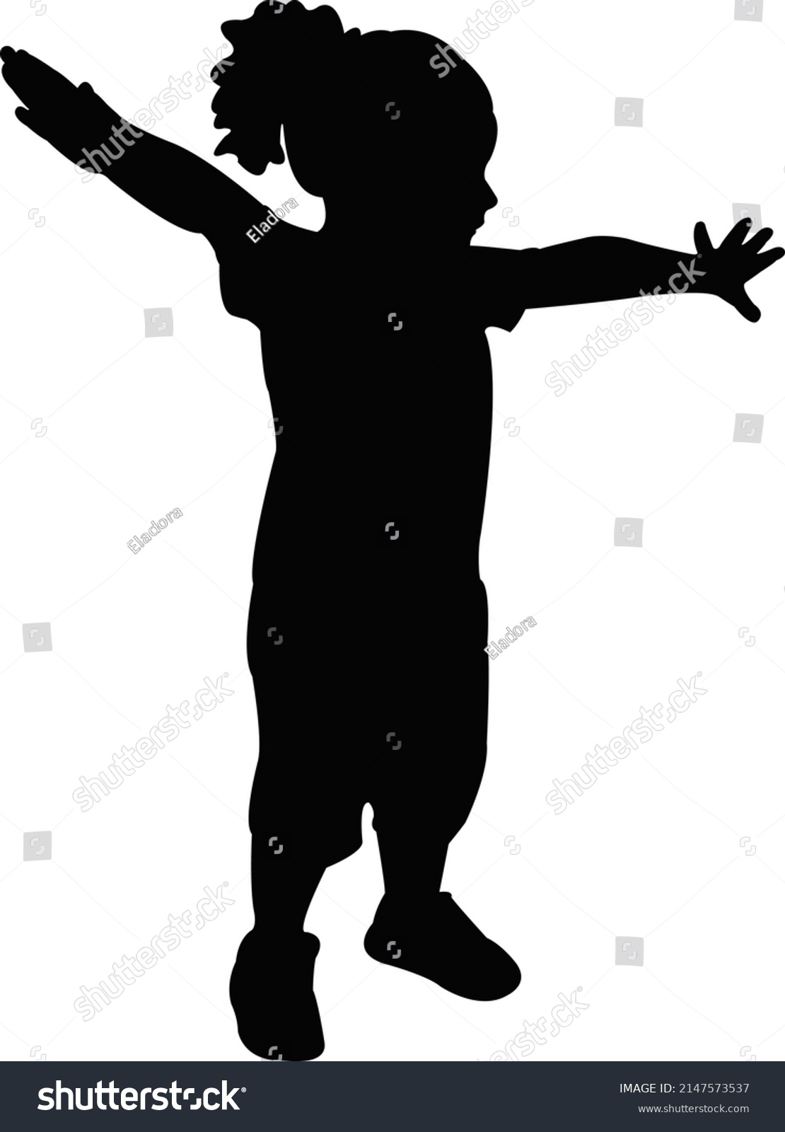 Girl Standing Body Silhouette Vector Stock Vector (Royalty Free ...