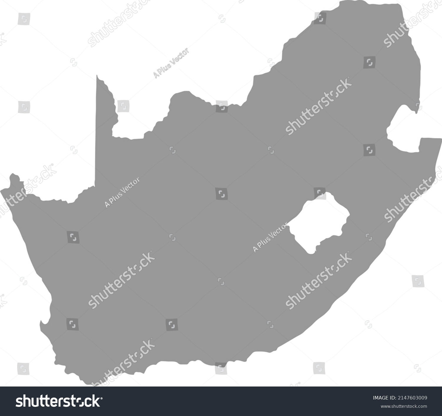 South Africa Map On Png Transparent Stock Vector (royalty Free 