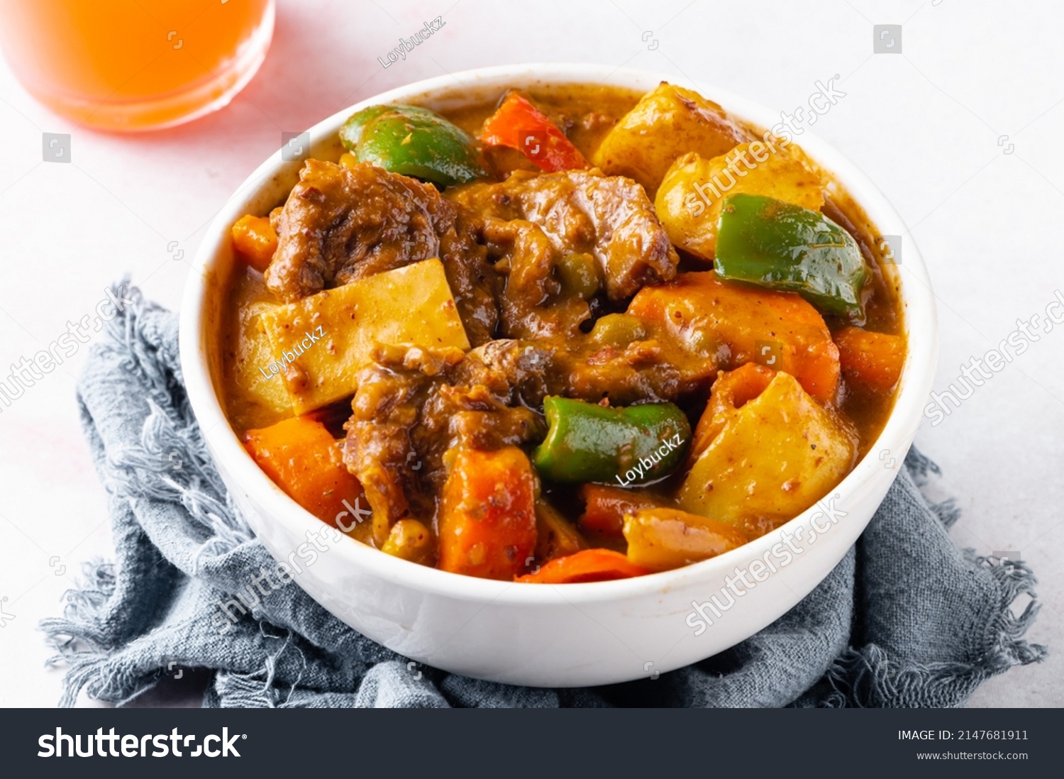 Kaldereta Caldereta Goat Meat Stew Philippines Stock Photo 2147681911 ...