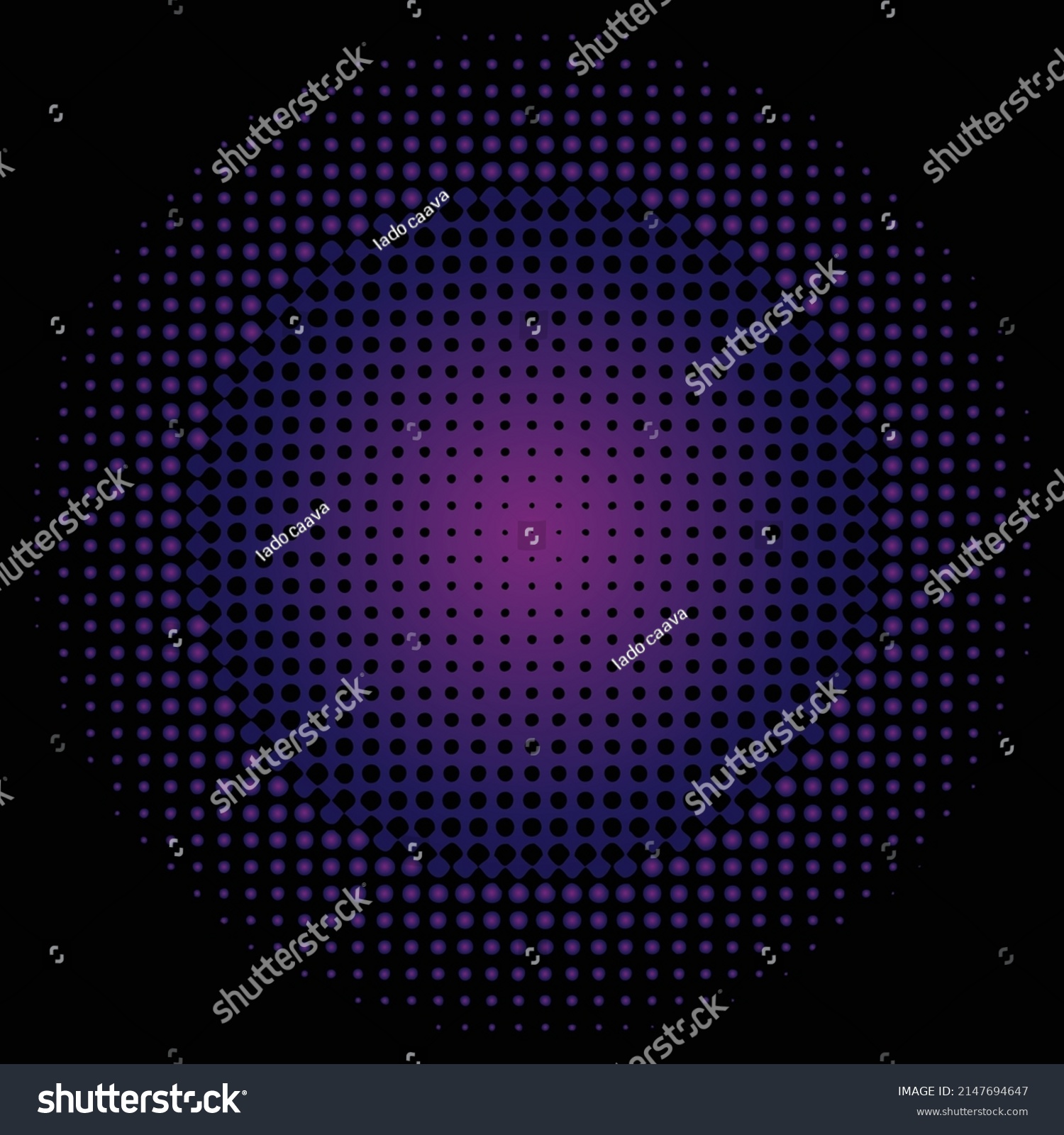 Black Background Blue Purple Dot Circle Stock Vector (Royalty Free ...