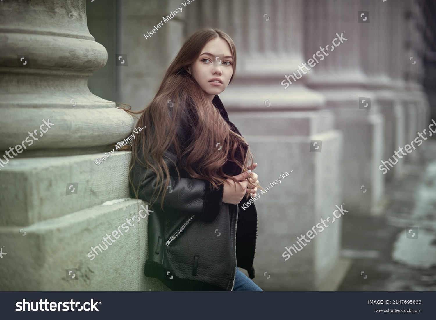 Beautiful Modern Girl Long Brown Hair Stock Photo 2147695833 | Shutterstock